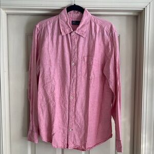 GAP Pink Linen/Cotton Button Down Mens M